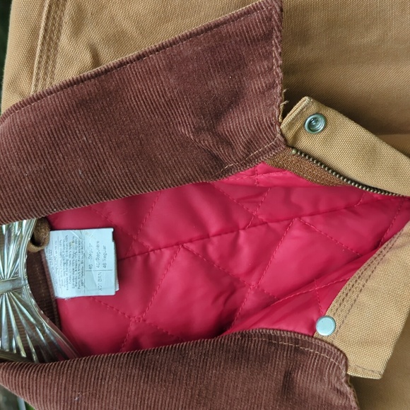 Carhartt Quilt Lined One Piece Work Wear Coverall 46 REGULAR Brown Red Tan - Picture 7 of 16